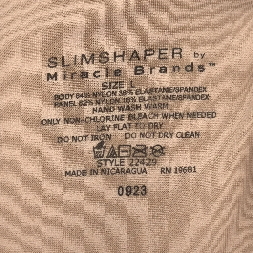 NWT Slim-Shaper by Miracle Brands Hi-Waist Thigh Slimmer - Size L (Nude) - Picture 11 of 12